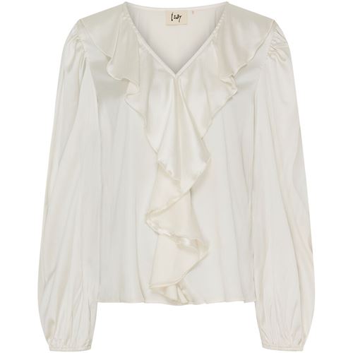 Blusar/Skjortor - Steff flounce blouse – Broken white